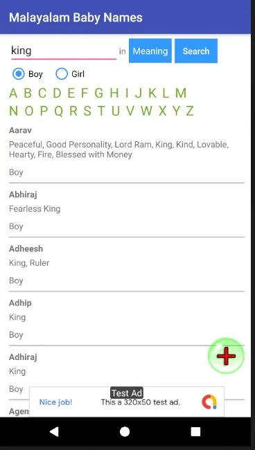 Malayalam Baby Names 6000+ | Indus Appstore | Screenshot