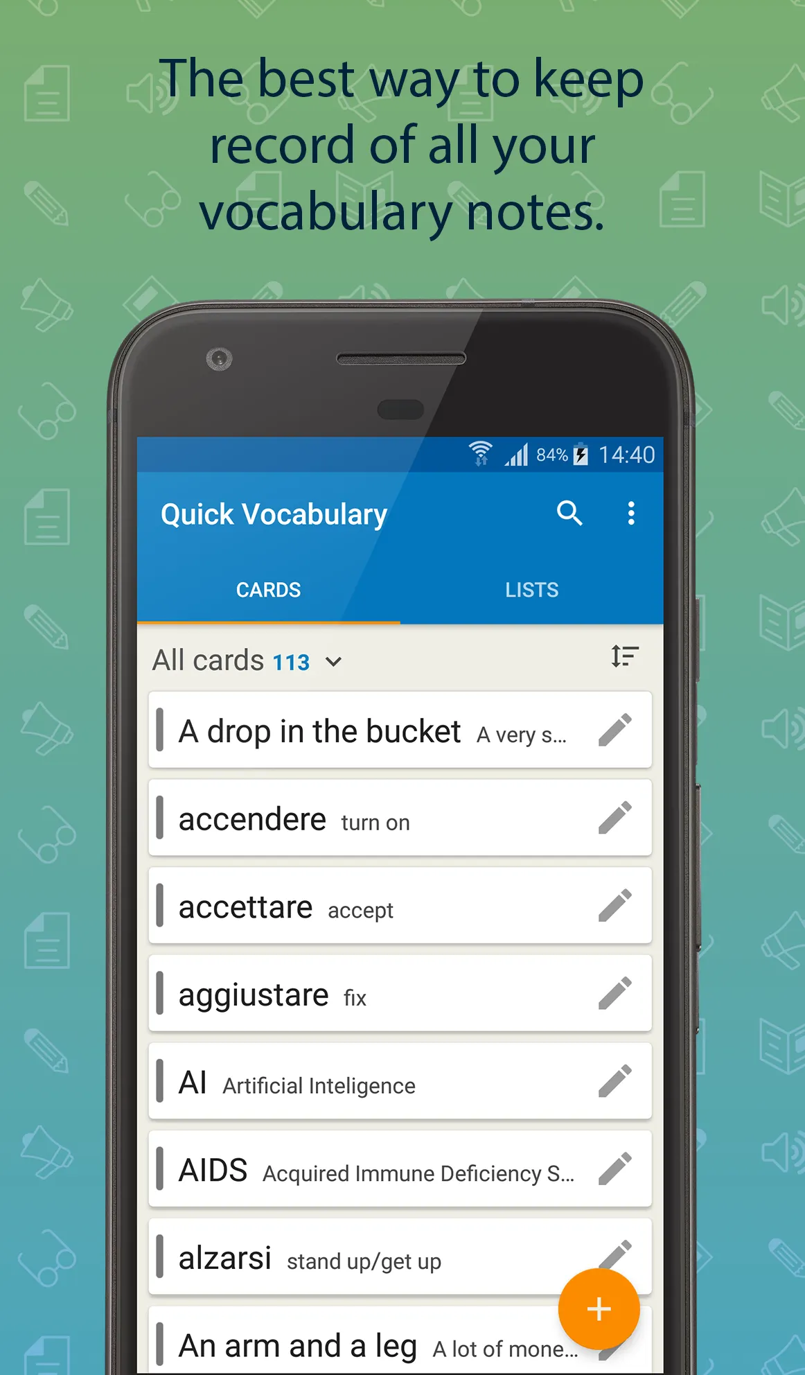 Quick Vocabulary | Indus Appstore | Screenshot