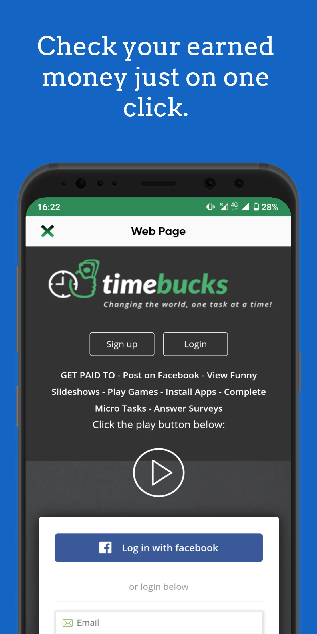 TimeBucks | Indus Appstore | Screenshot