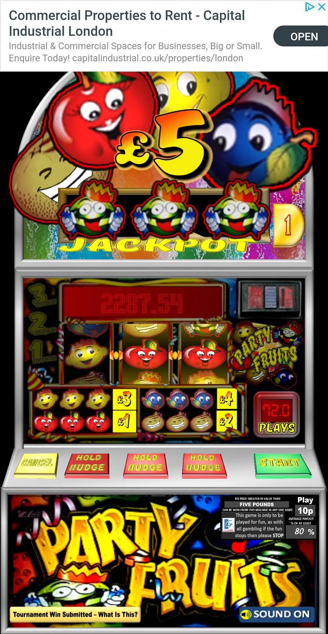 Party Fruits Classic UK Slot | Indus Appstore | Screenshot