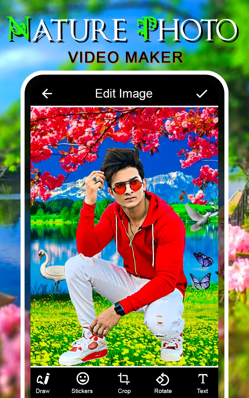 Nature photo video maker songs | Indus Appstore | Screenshot