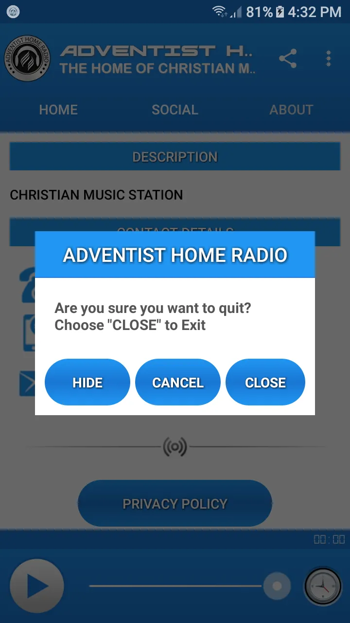 ADVENTIST HOME RADIO | Indus Appstore | Screenshot