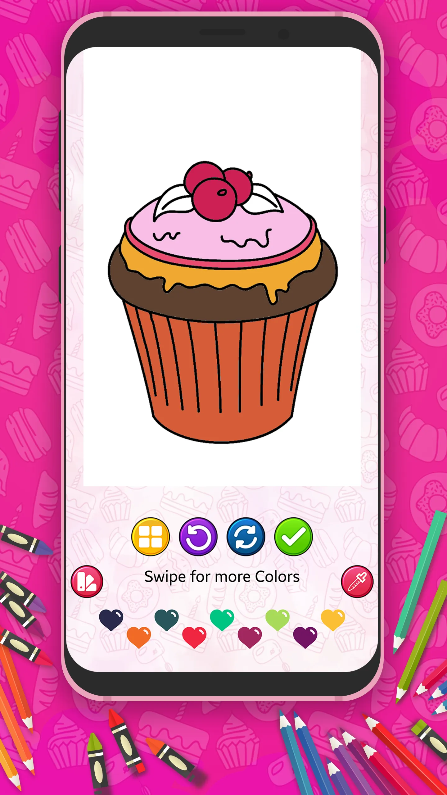 Cute Sweet Food Coloring Book | Indus Appstore | Screenshot