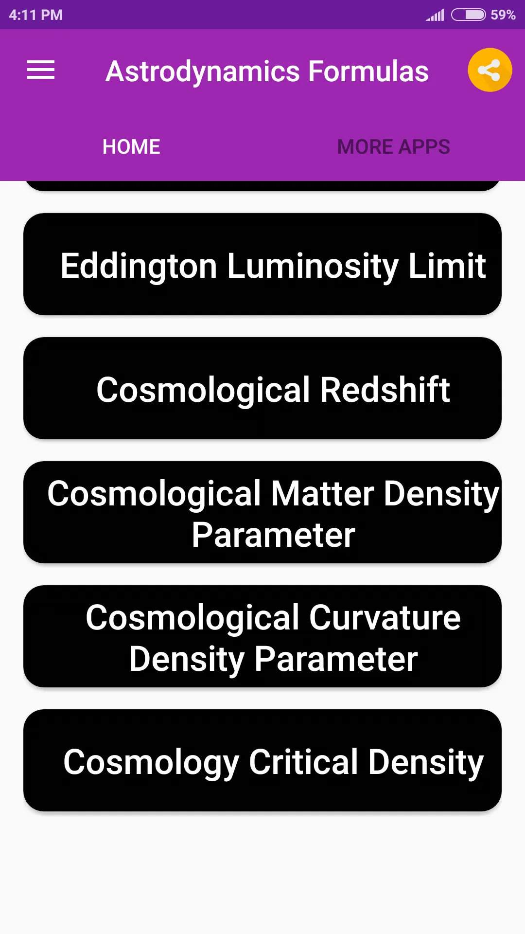 Astrodynamics Formulas | Indus Appstore | Screenshot