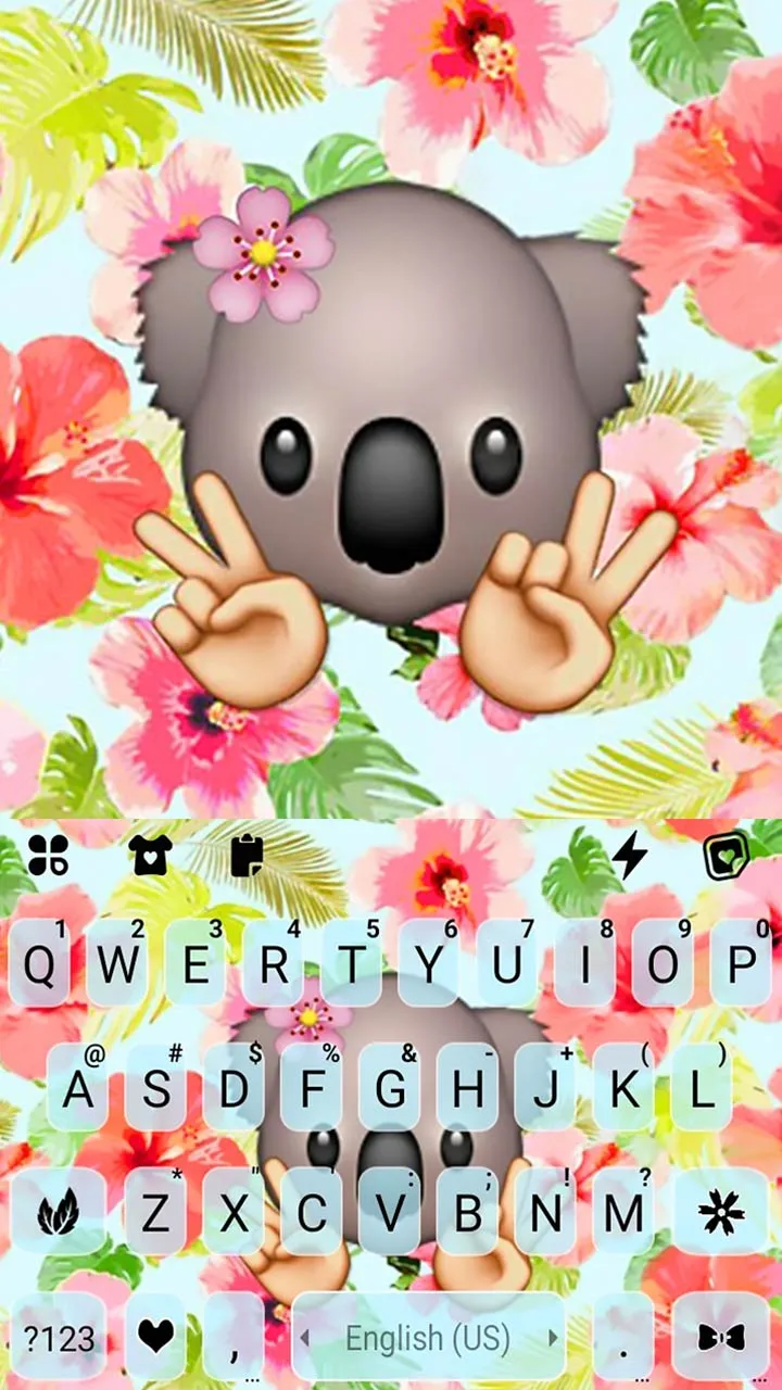 Floral Koala Keyboard Backgrou | Indus Appstore | Screenshot