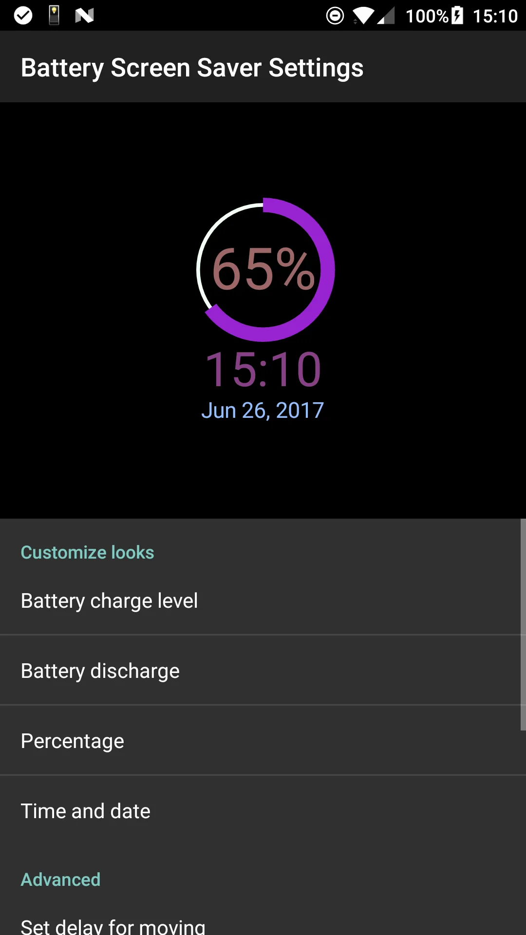 Battery Screen Saver - Customi | Indus Appstore | Screenshot