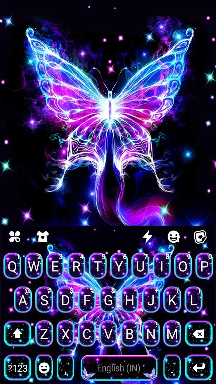 Shiny Neon Butterfly Theme | Indus Appstore | Screenshot