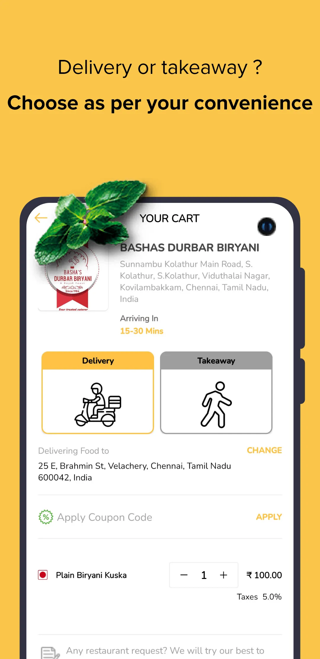 JustBiryani | Indus Appstore | Screenshot