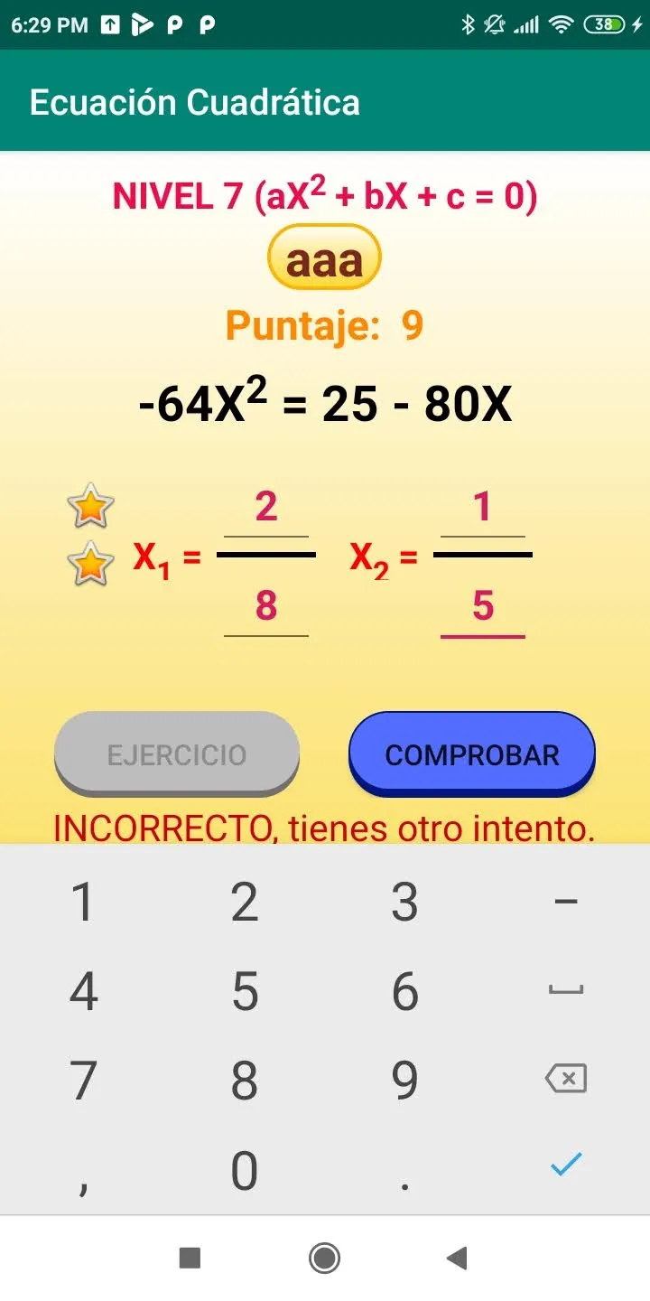 Ecuación Cuadrática | Indus Appstore | Screenshot