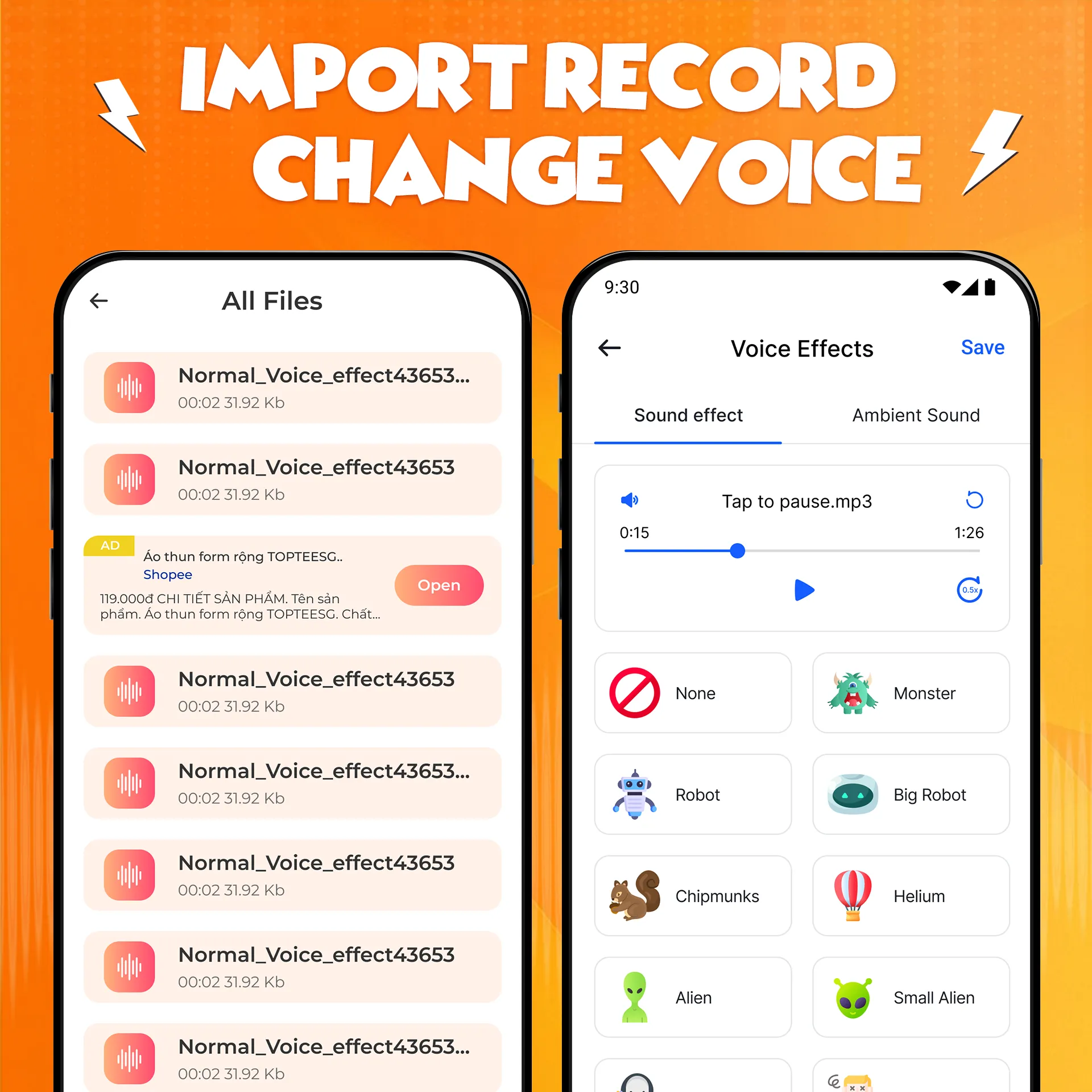 Voice Changer & Sound Effects | Indus Appstore | Screenshot