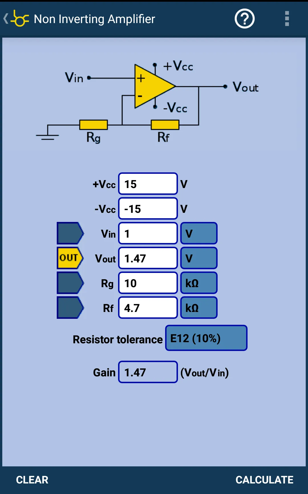 Opamp Calculator | Indus Appstore | Screenshot