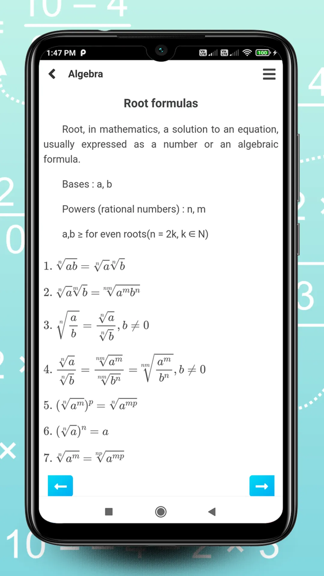 All Maths Formulas app | Indus Appstore | Screenshot