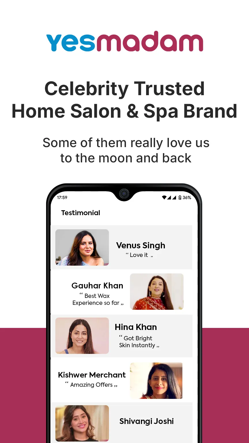 Yes Madam - Salon at Home | Indus Appstore | Screenshot