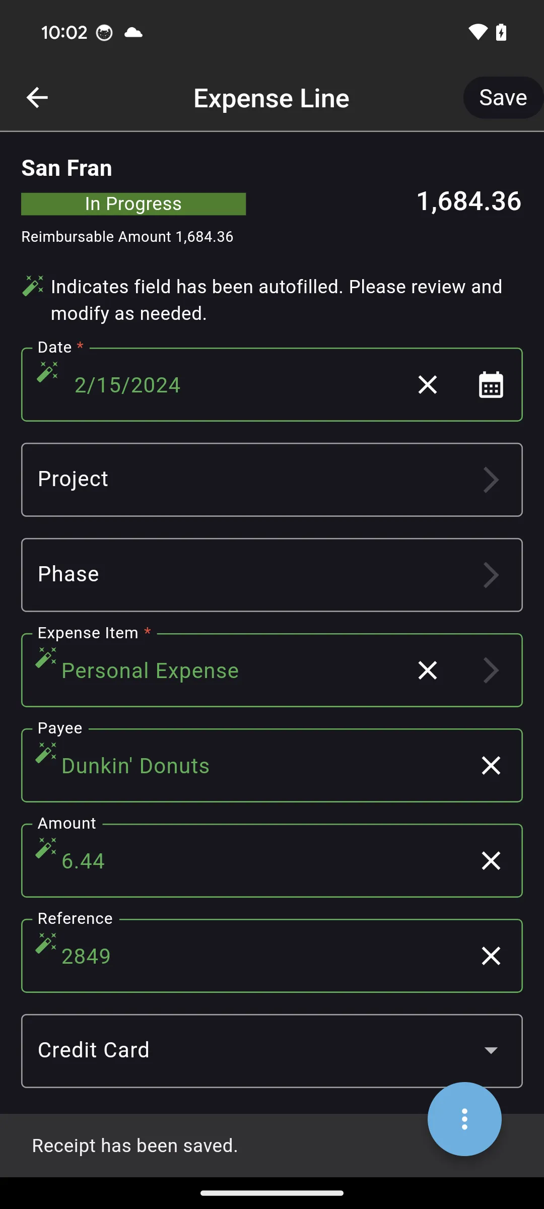 Deltek Expense for Ajera | Indus Appstore | Screenshot