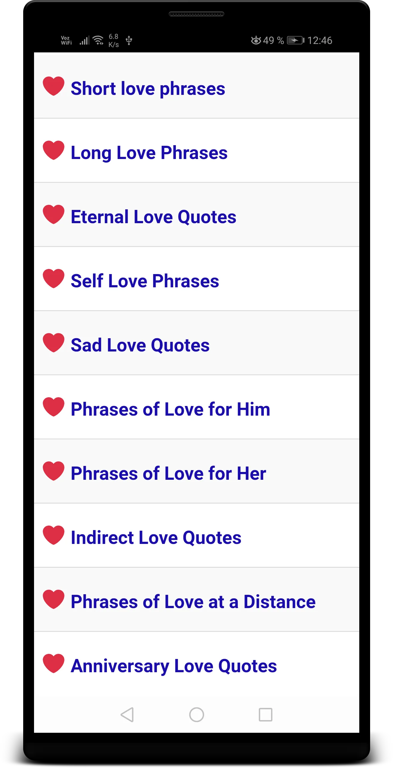 Love Quotes | Indus Appstore | Screenshot