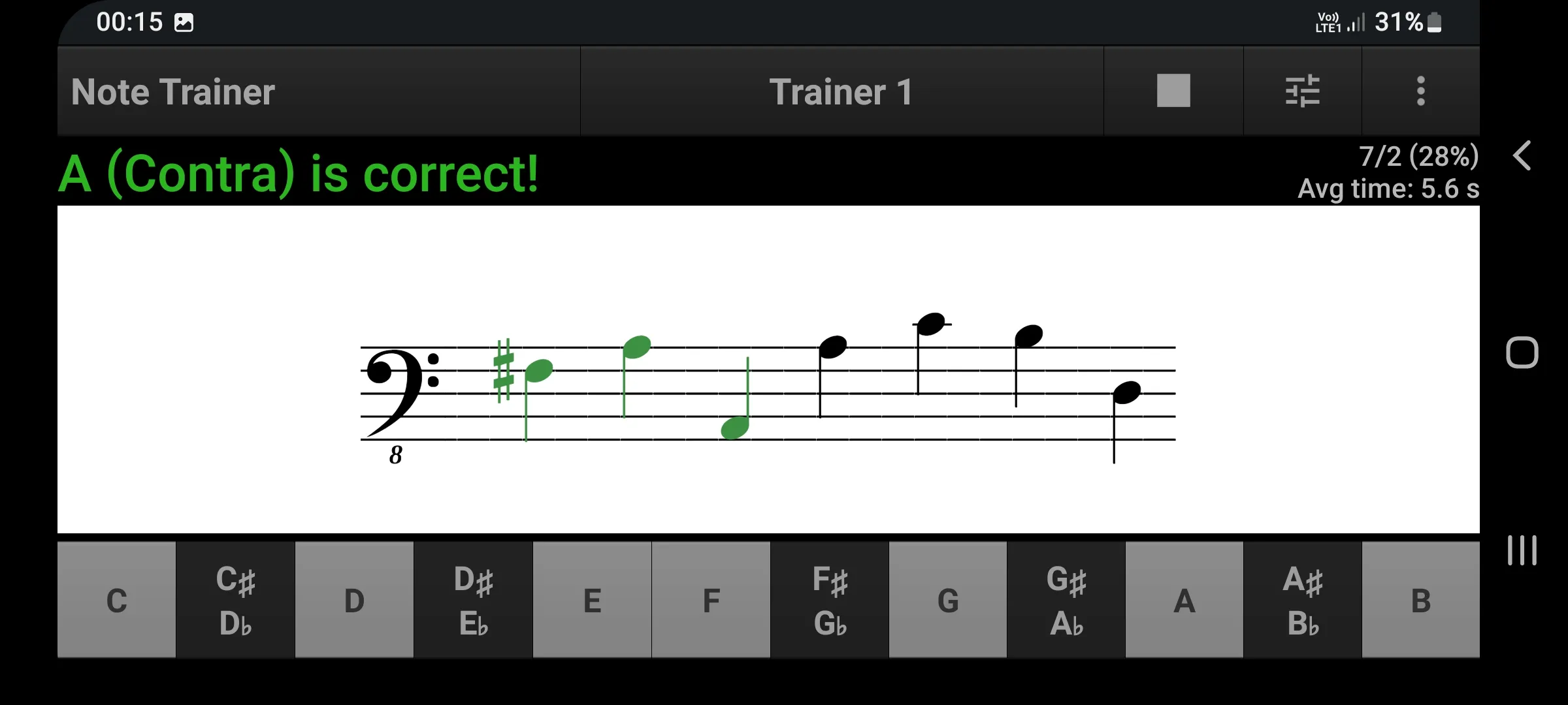 Bass Guitar Note Trainer Demo | Indus Appstore | Screenshot