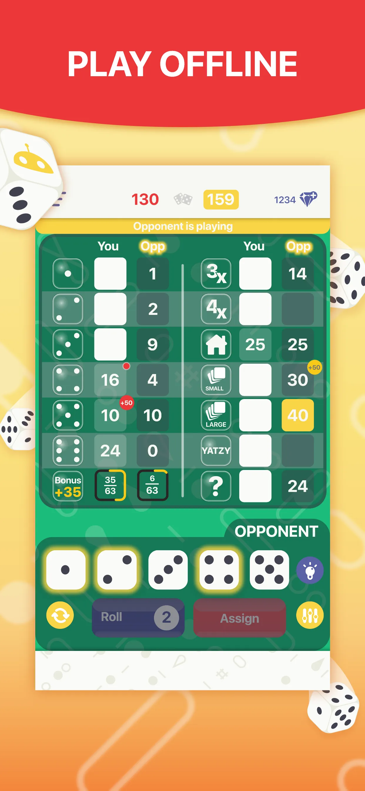 Yatzy - Classic Fun Dice Game | Indus Appstore | Screenshot