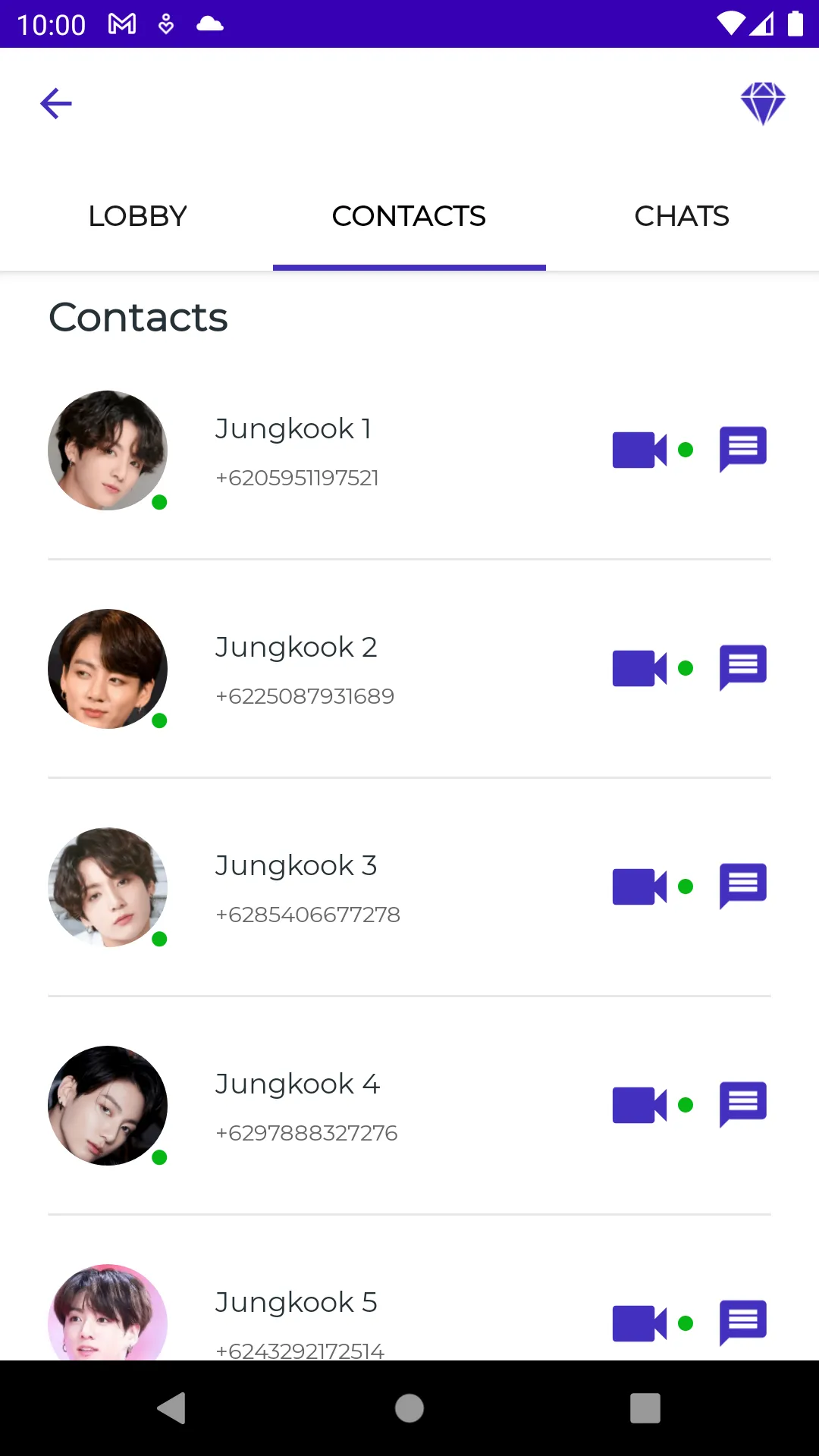 Jeon Jungkook Fake Video Call | Indus Appstore | Screenshot