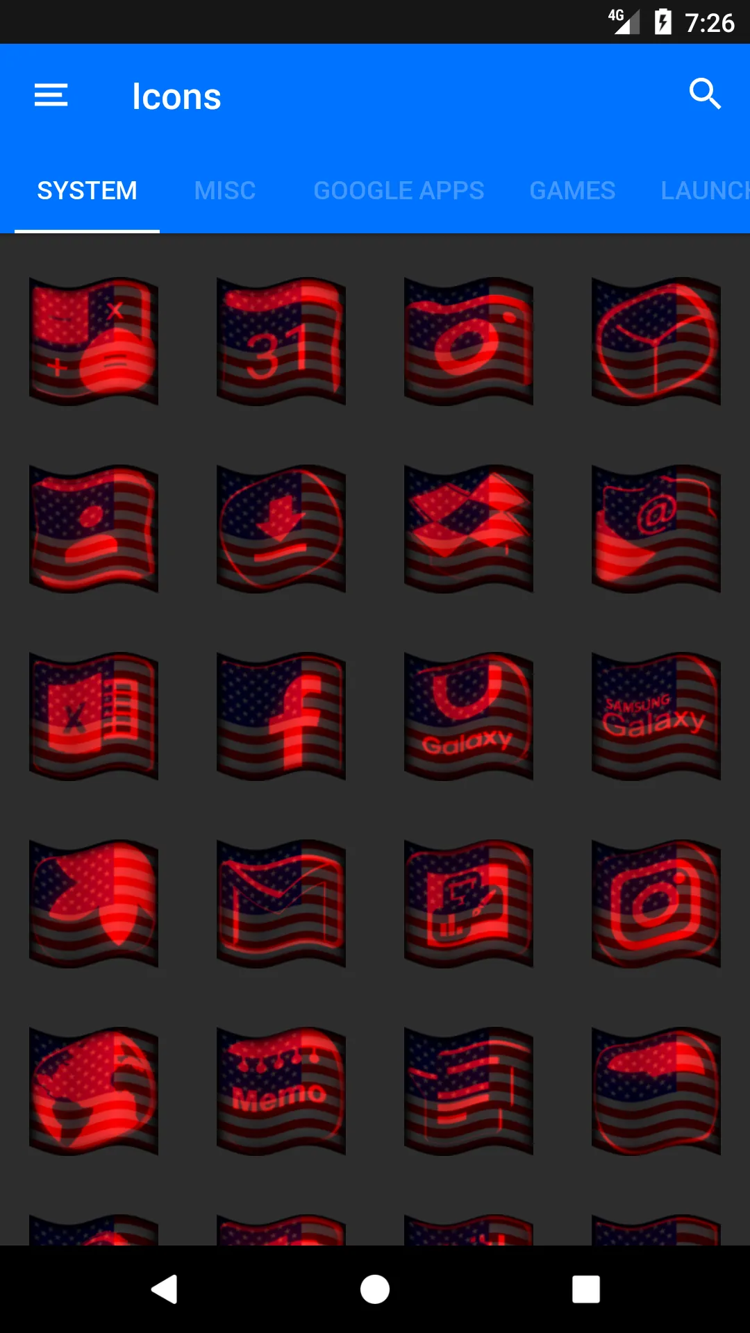 Usa Flag Red Icon Pack | Indus Appstore | Screenshot