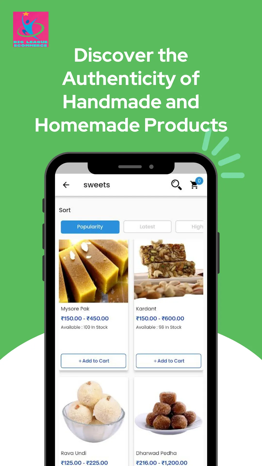 Big League Ecommerce Treats2Go | Indus Appstore | Screenshot