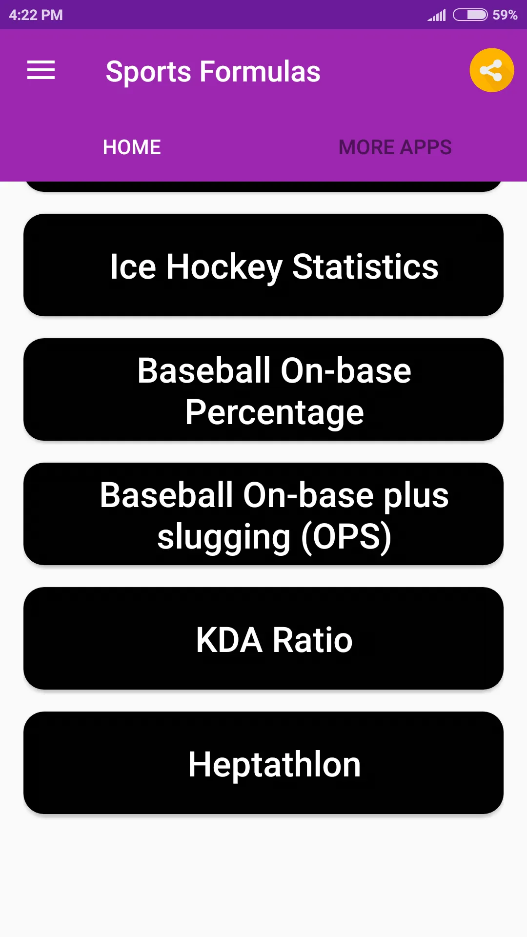 Sports Formulas | Indus Appstore | Screenshot