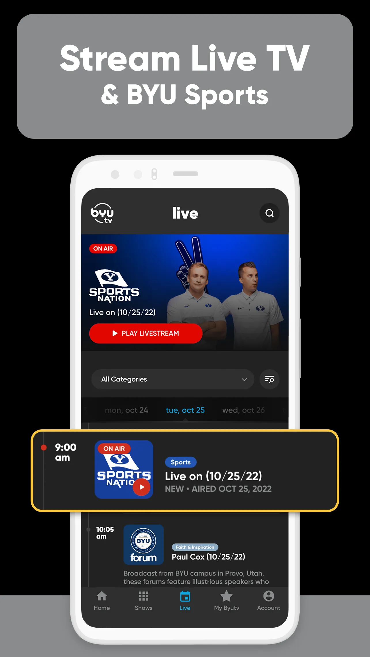 BYUtv: Binge TV Shows & Movies | Indus Appstore | Screenshot