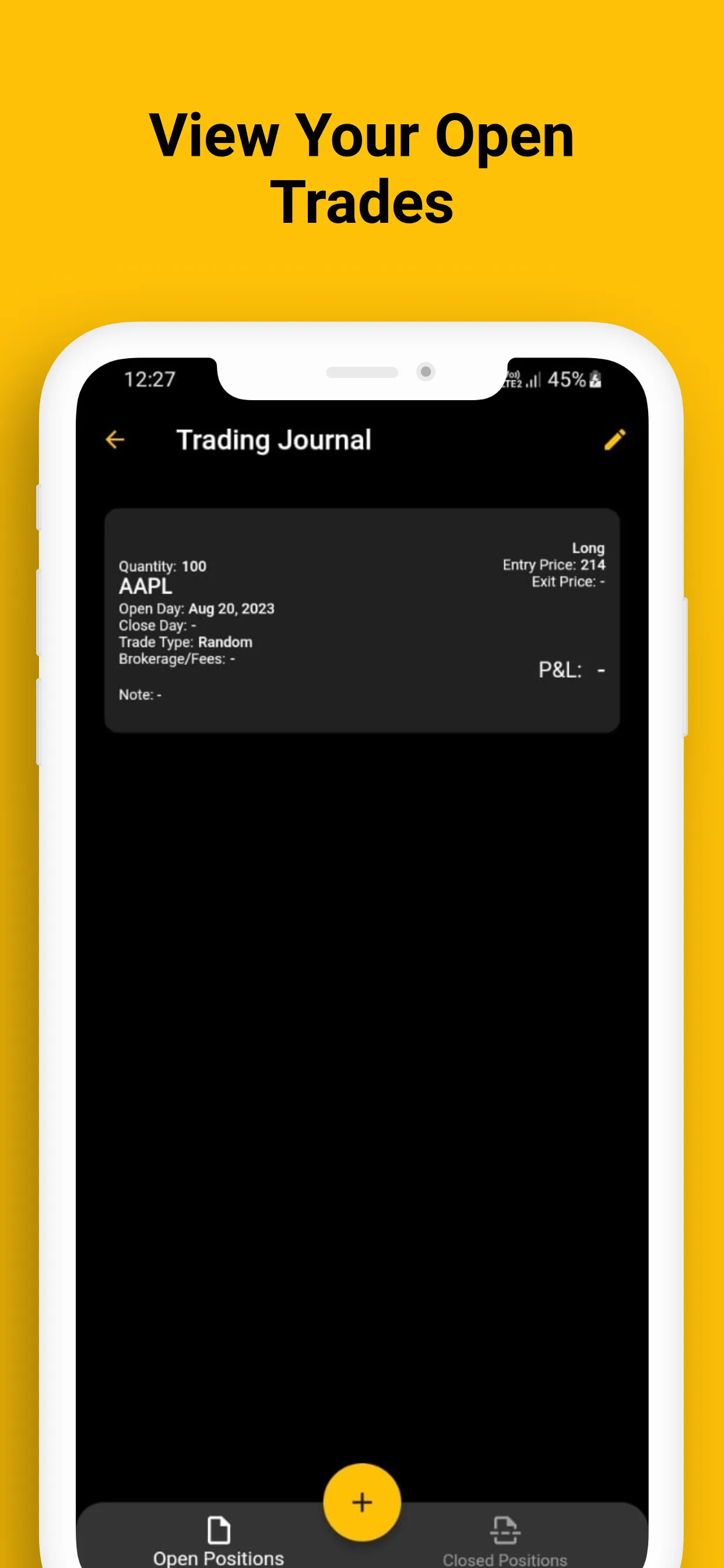 Trading Journal | Indus Appstore | Screenshot