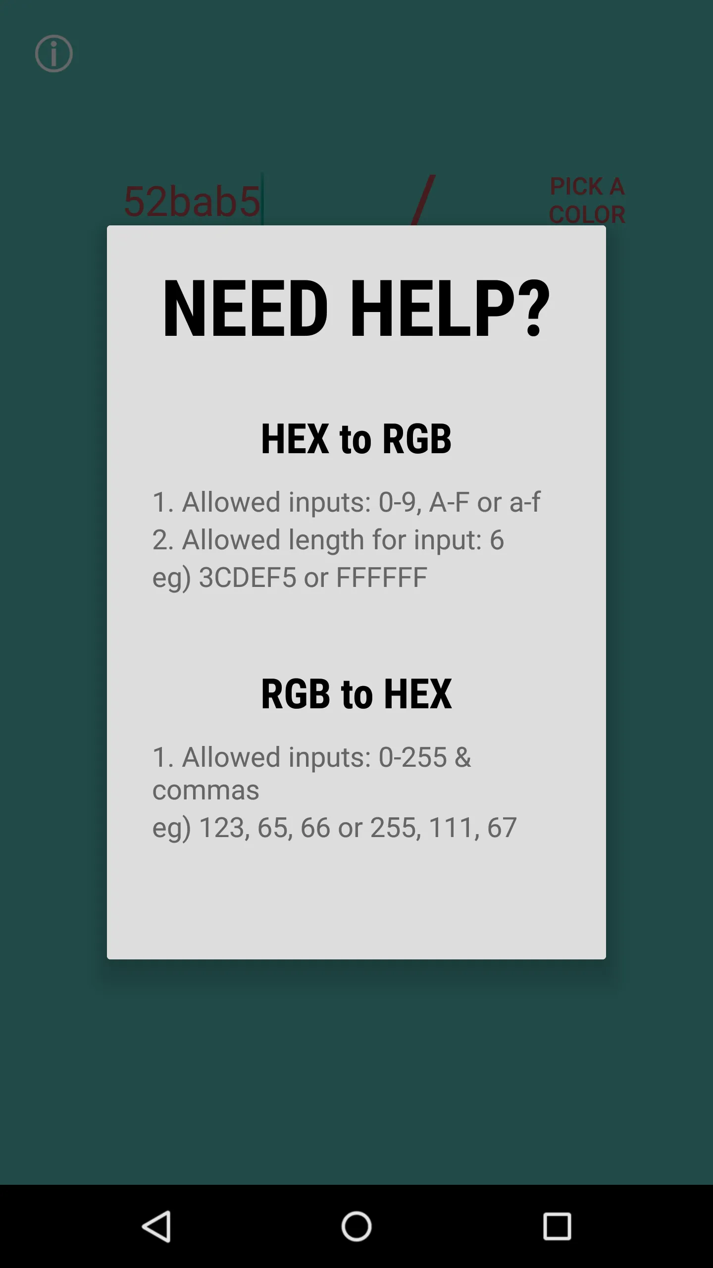 Hexify – RGB to Hex to RGB | Indus Appstore | Screenshot