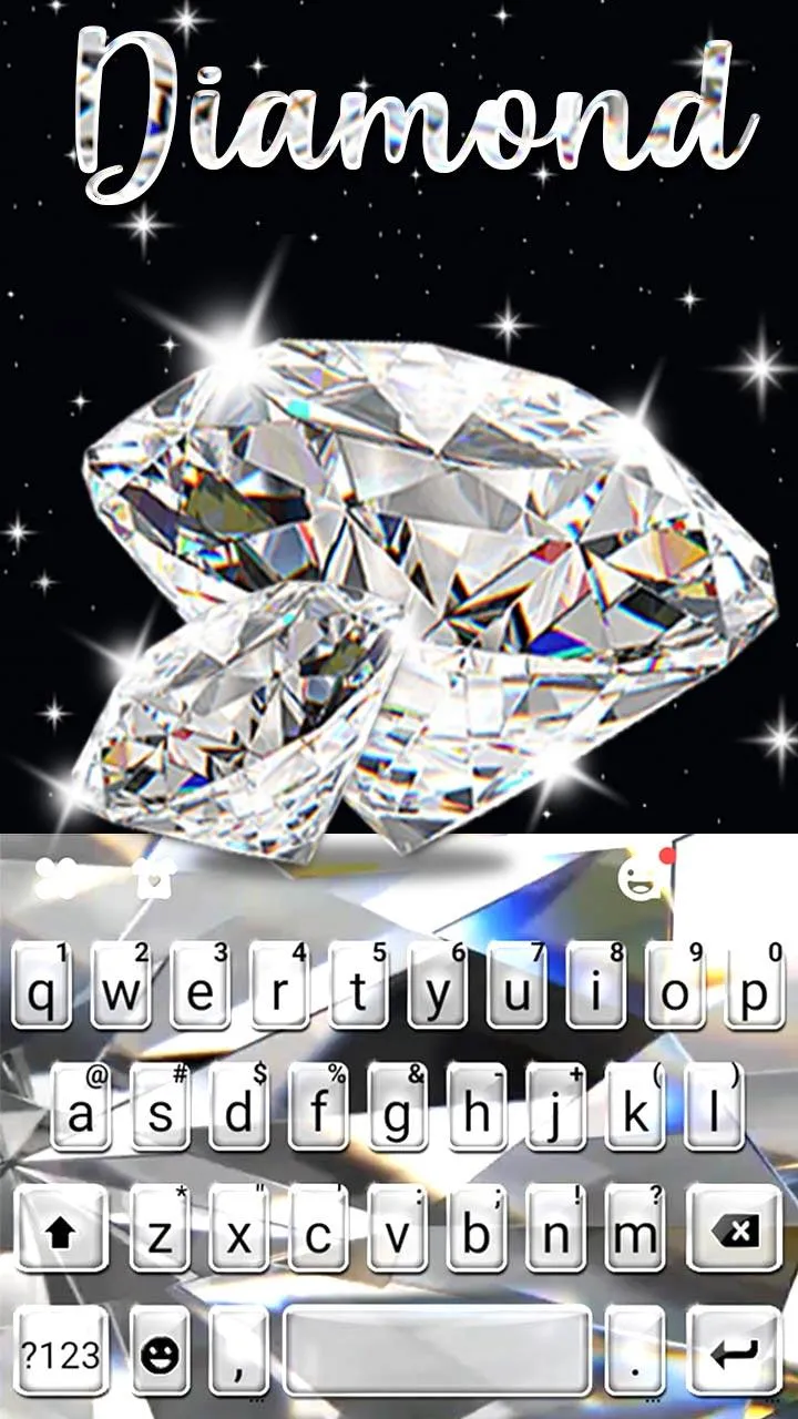 Diamond Live 3D Keyboard Backg | Indus Appstore | Screenshot