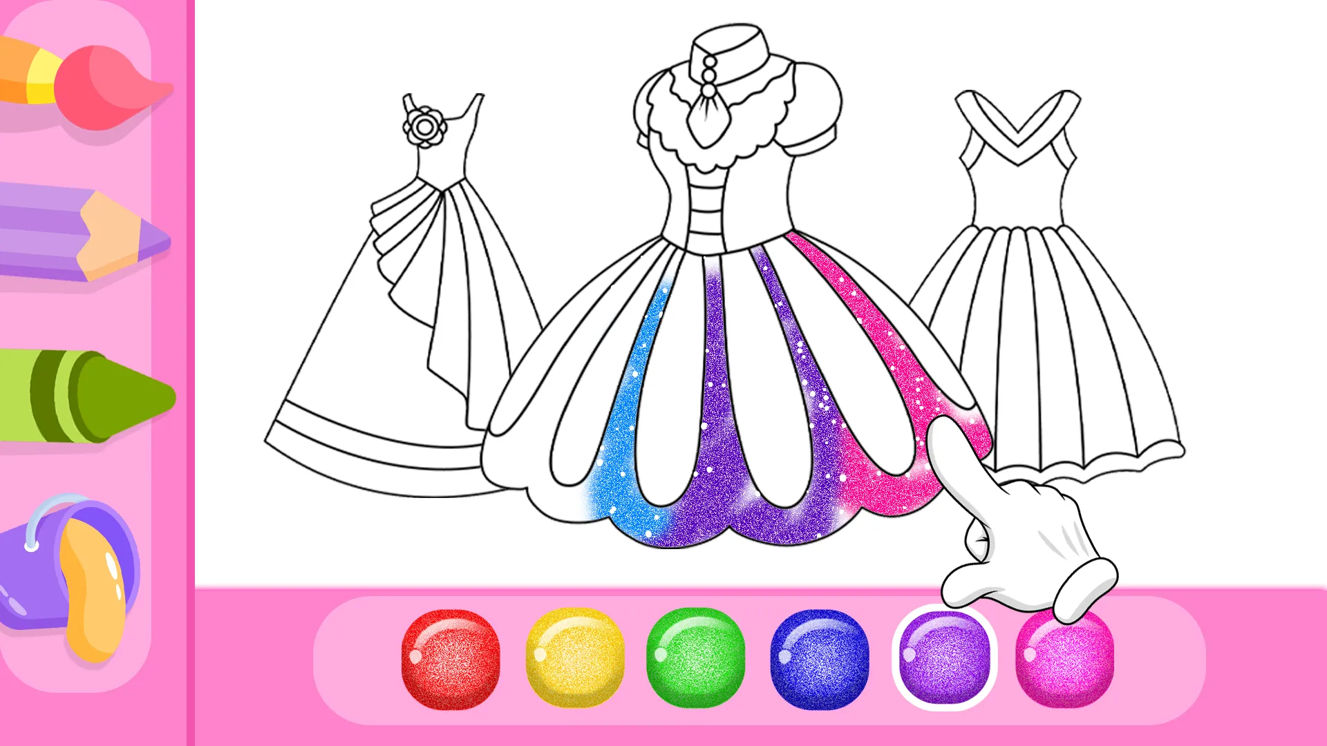 Dress Coloring Game Glitter | Indus Appstore | Screenshot