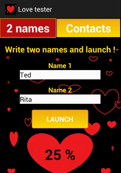 Compatibility love tester | Indus Appstore | Screenshot