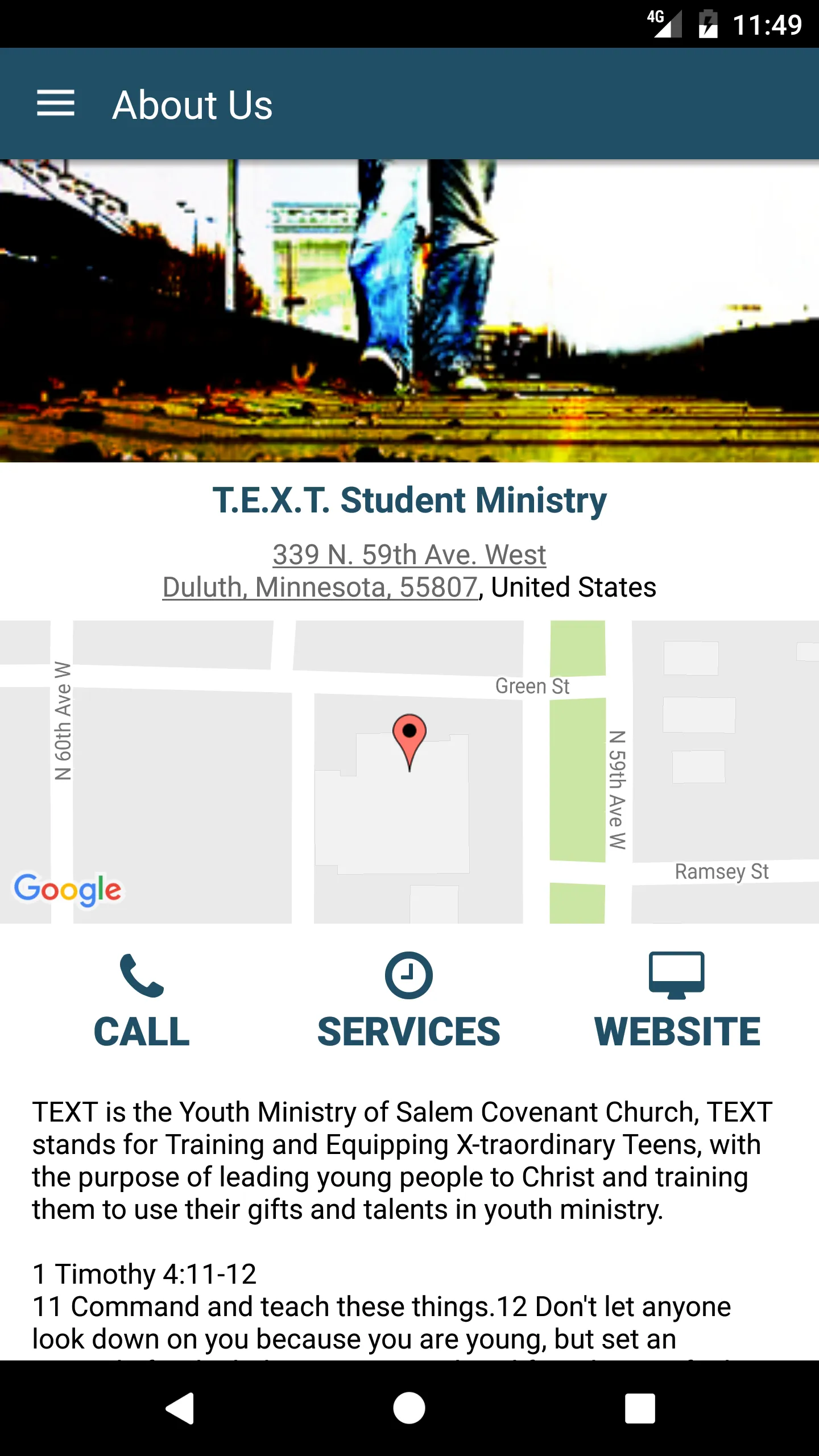 T.E.X.T. STUDENT MINISTRIES | Indus Appstore | Screenshot