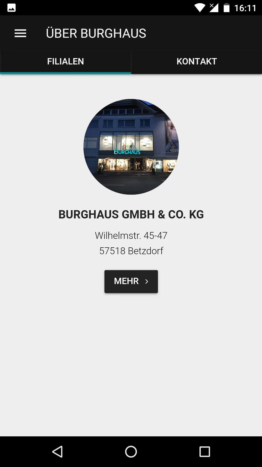 Modehaus Burghaus | Indus Appstore | Screenshot