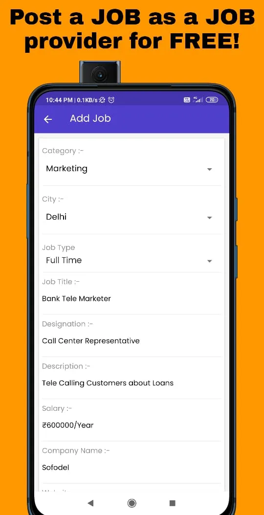 Call Center & Sales Jobs Alert | Indus Appstore | Screenshot