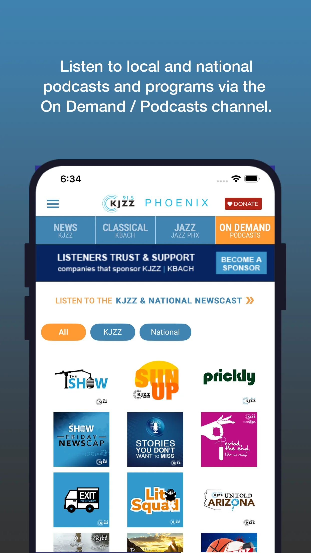 KJZZ Phoenix | Indus Appstore | Screenshot