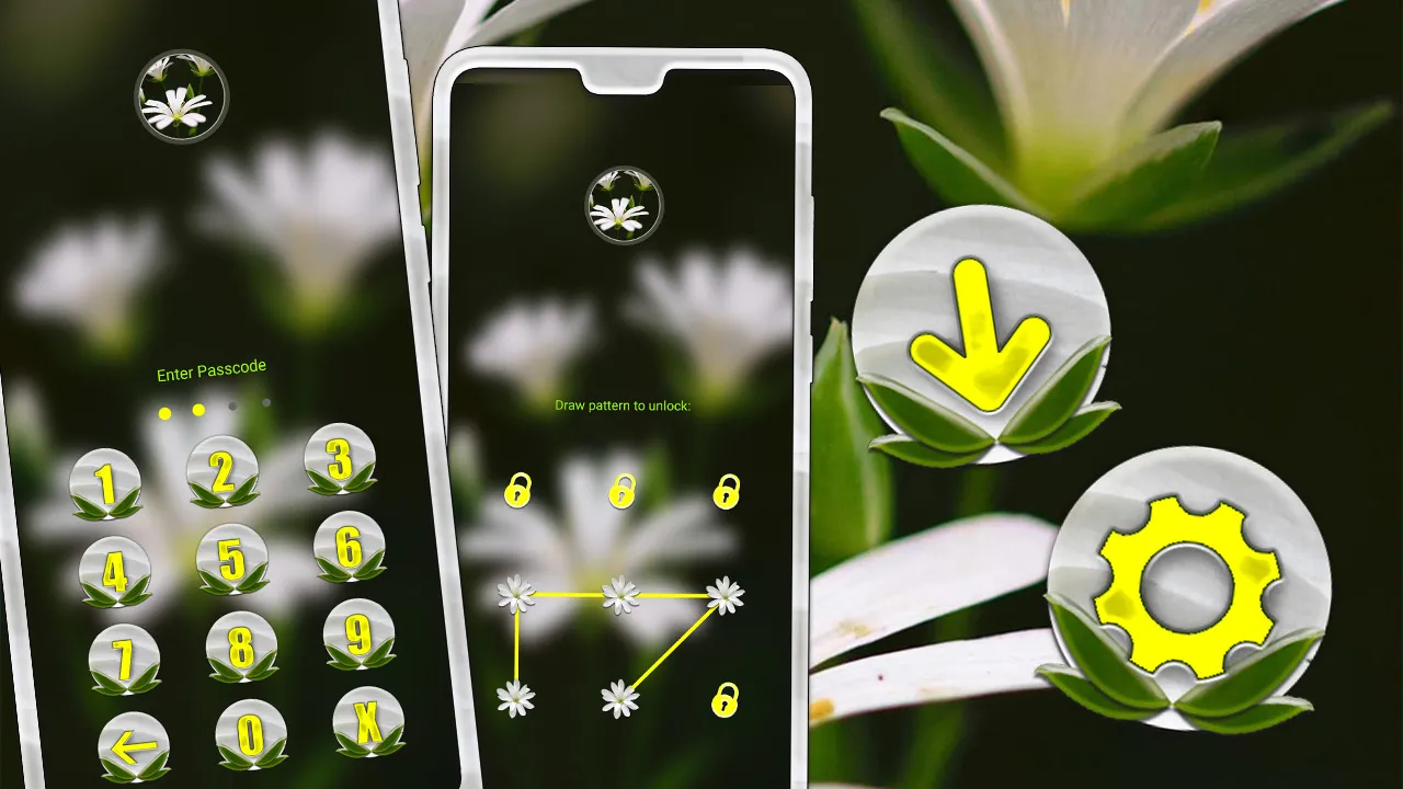 White Petaled Flower Theme | Indus Appstore | Screenshot