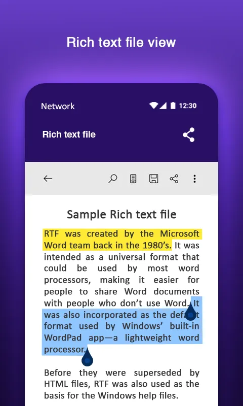 RTF Viewer RTF File Reader | Indus Appstore | Screenshot