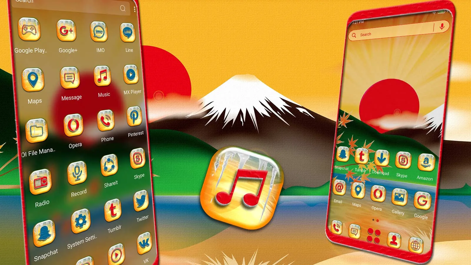 Mount Fuji Painting Theme | Indus Appstore | Screenshot