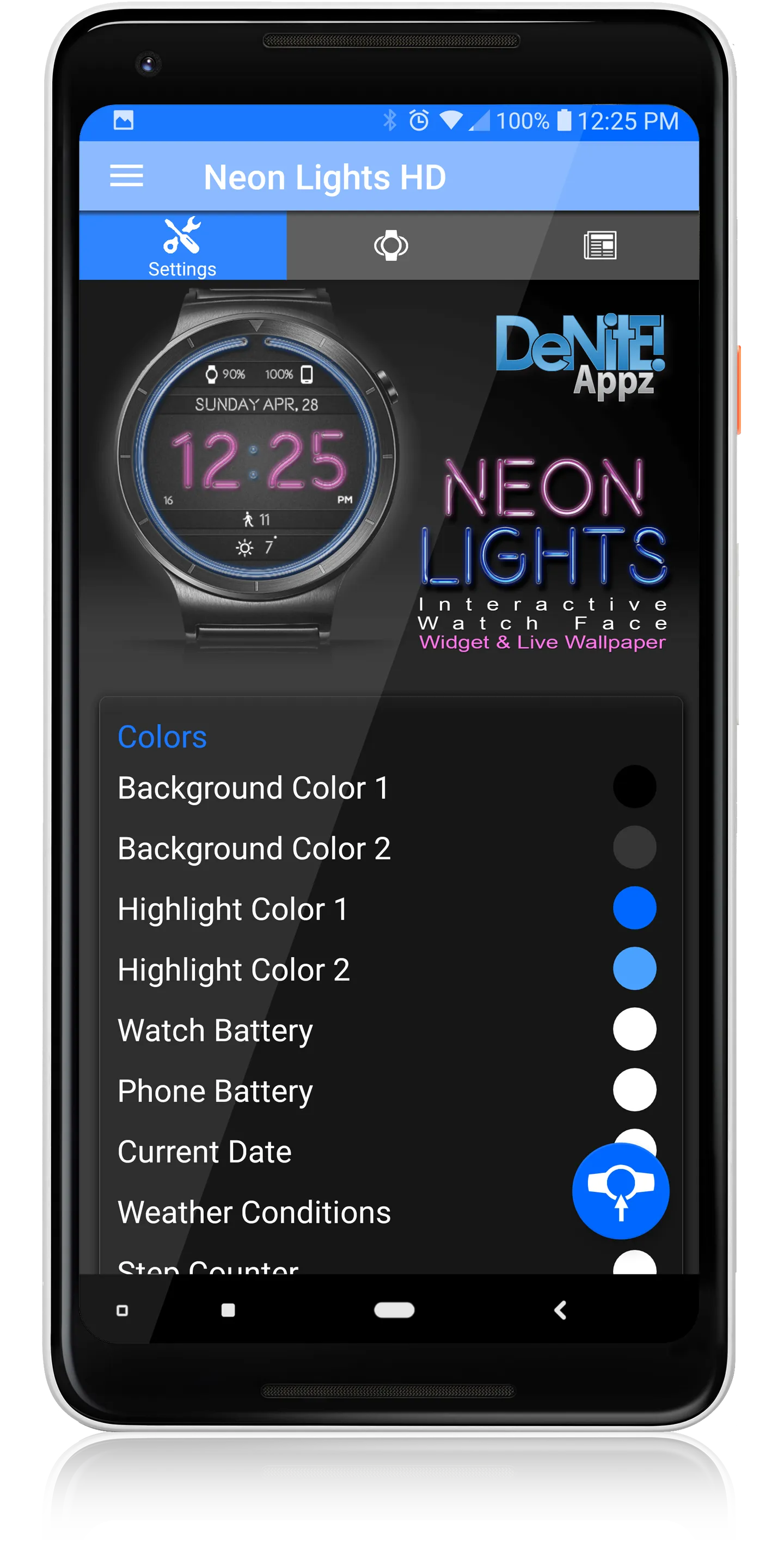 Neon Lights HD Watch Face | Indus Appstore | Screenshot