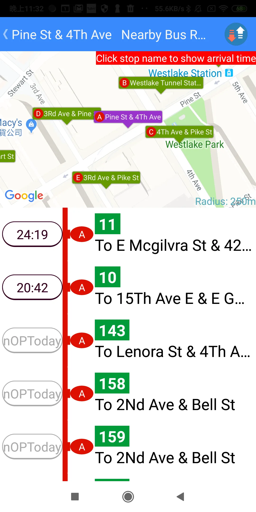 Seattle Transit Timetable | Indus Appstore | Screenshot