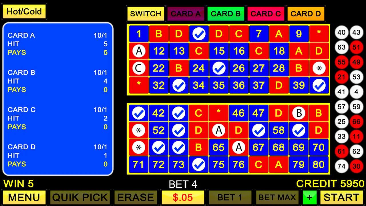 Keno 4 Card - Multi Keno | Indus Appstore | Screenshot