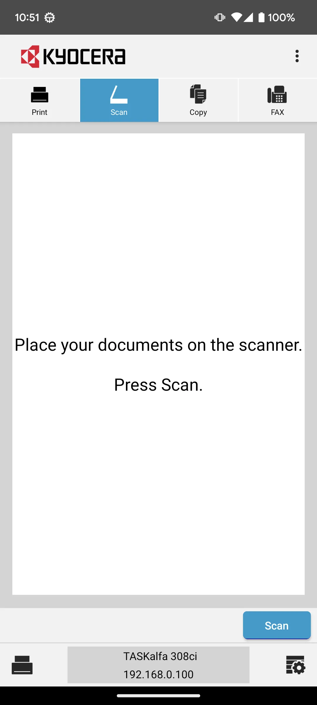 KYOCERA Mobile Print | Indus Appstore | Screenshot