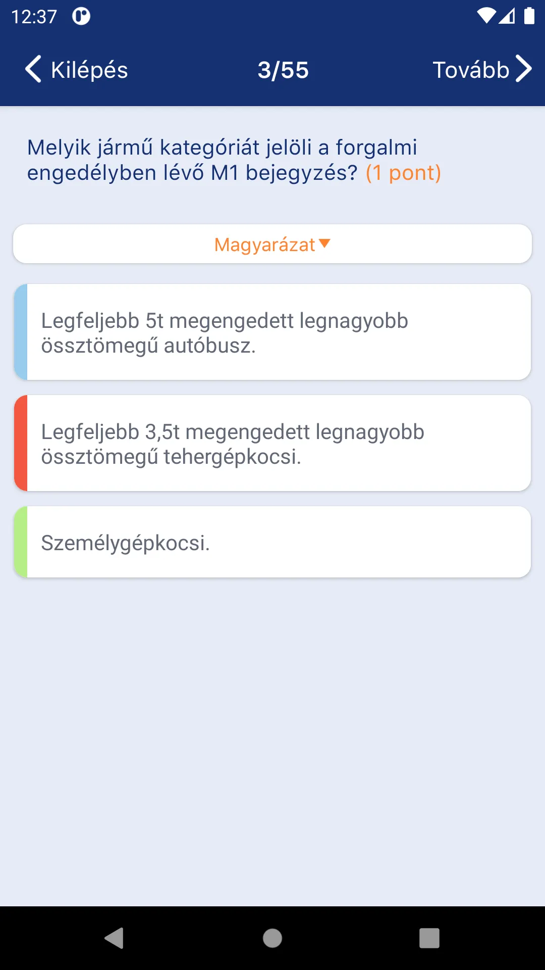 KreszTeszt | Indus Appstore | Screenshot