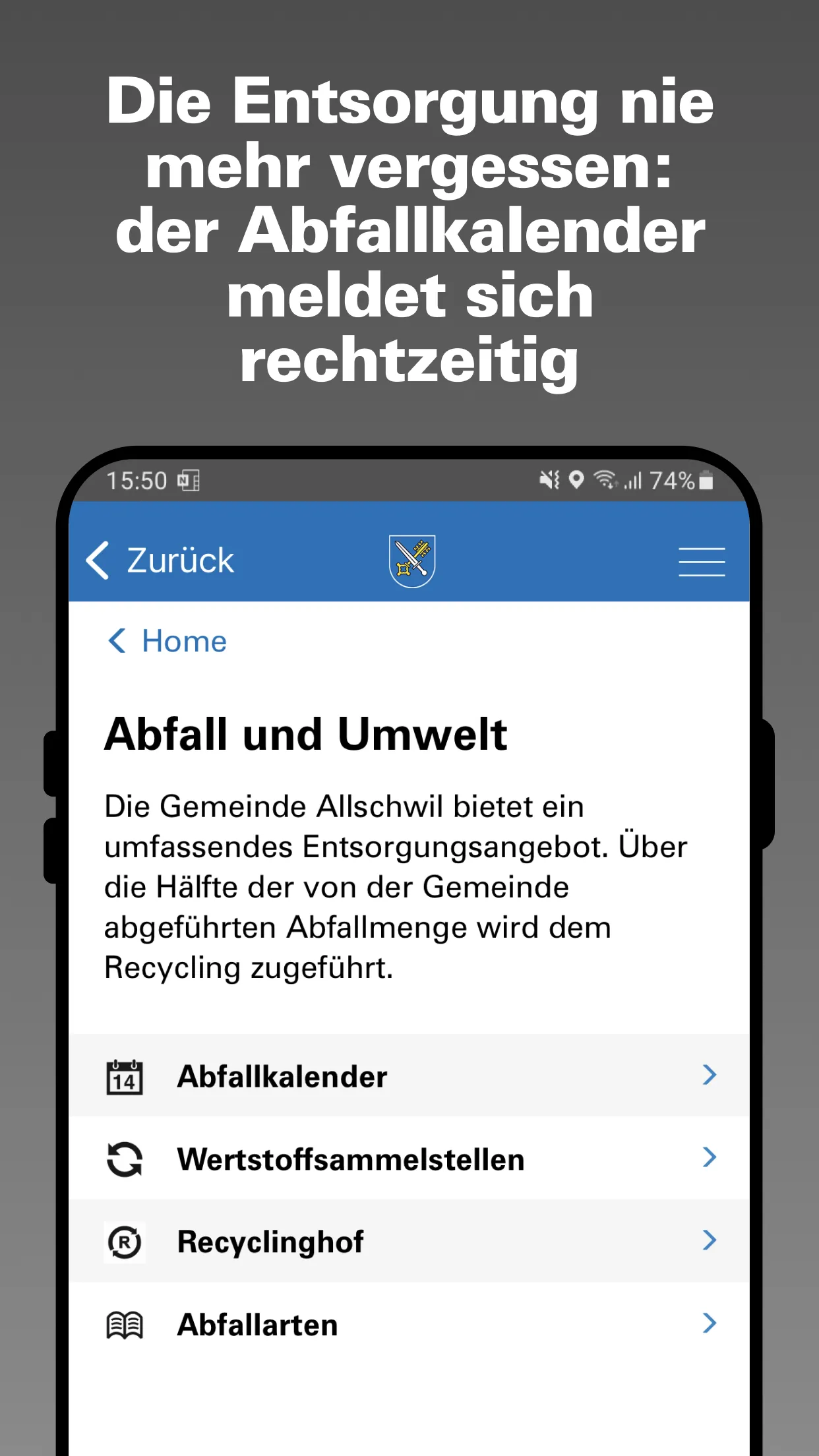 Gemeinde Allschwil | Indus Appstore | Screenshot