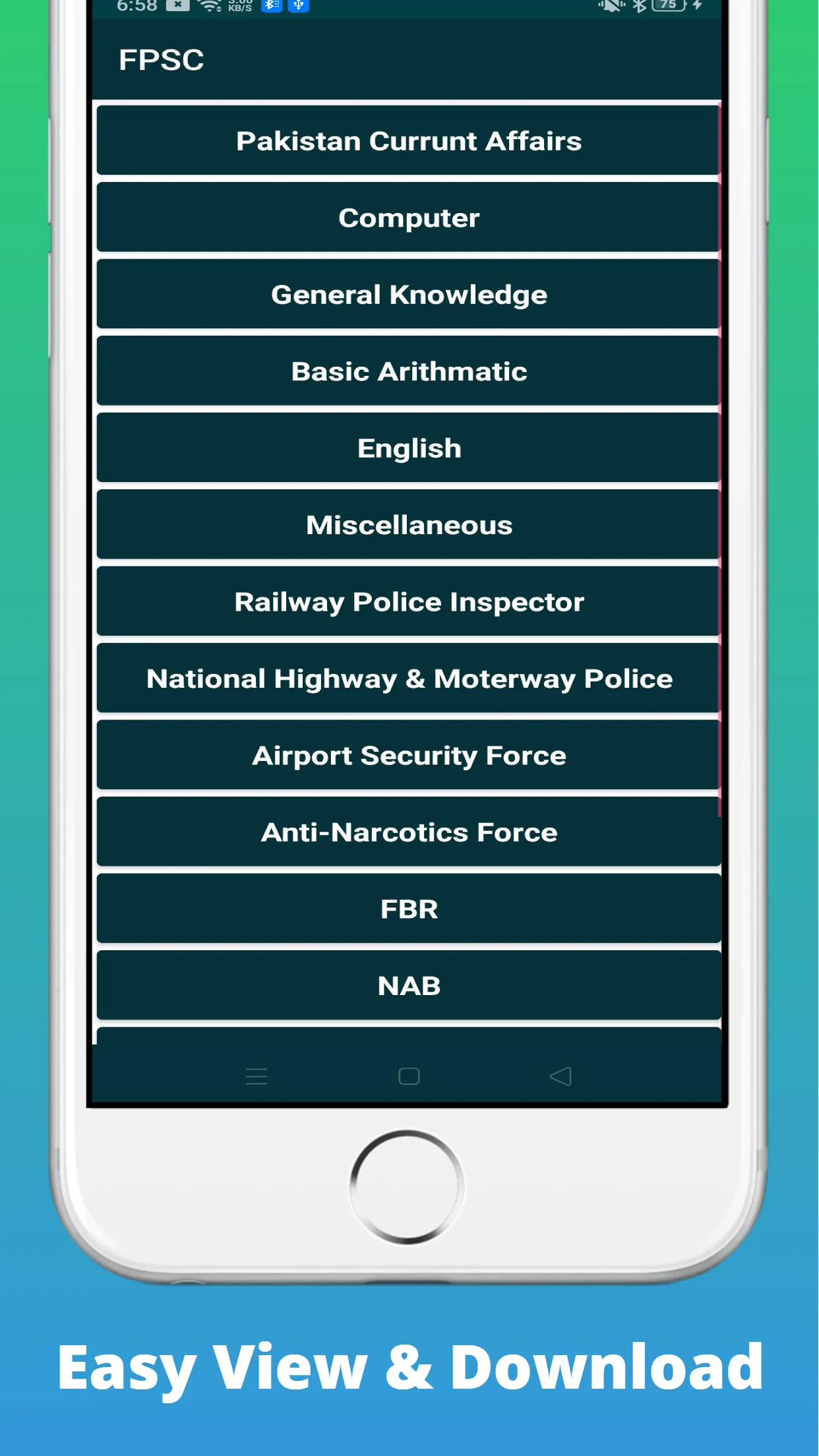 All in One Past Papers Test Pr | Indus Appstore | Screenshot