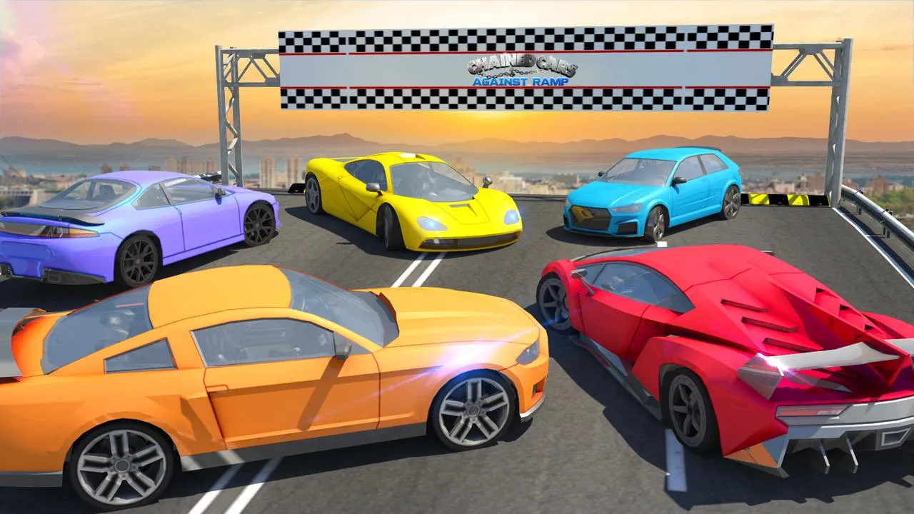 Chained Cars against Ramp | Indus Appstore | Screenshot