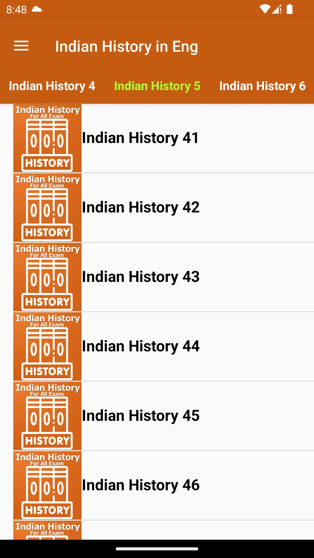 Indian History in English | Indus Appstore | Screenshot