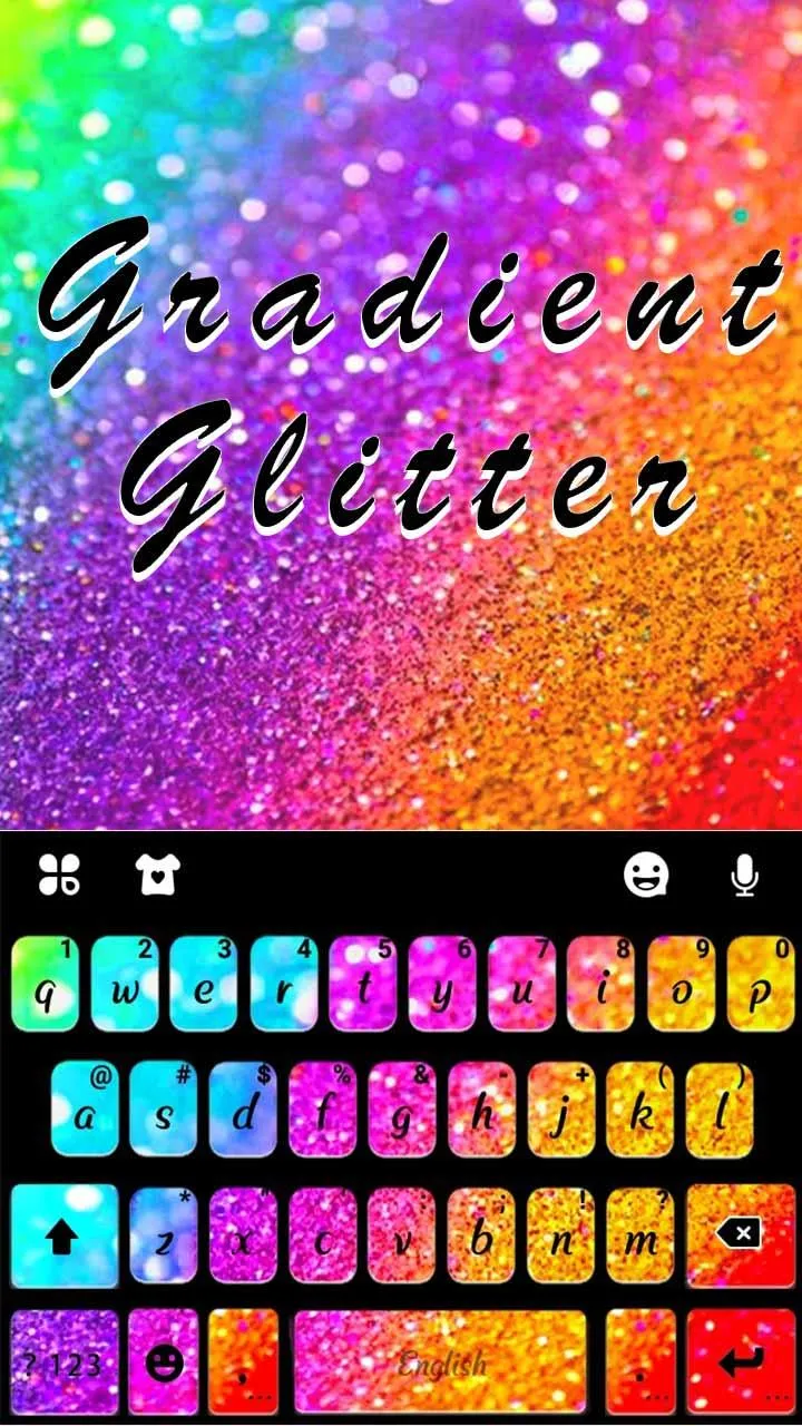 Glitter Rainbow Theme | Indus Appstore | Screenshot