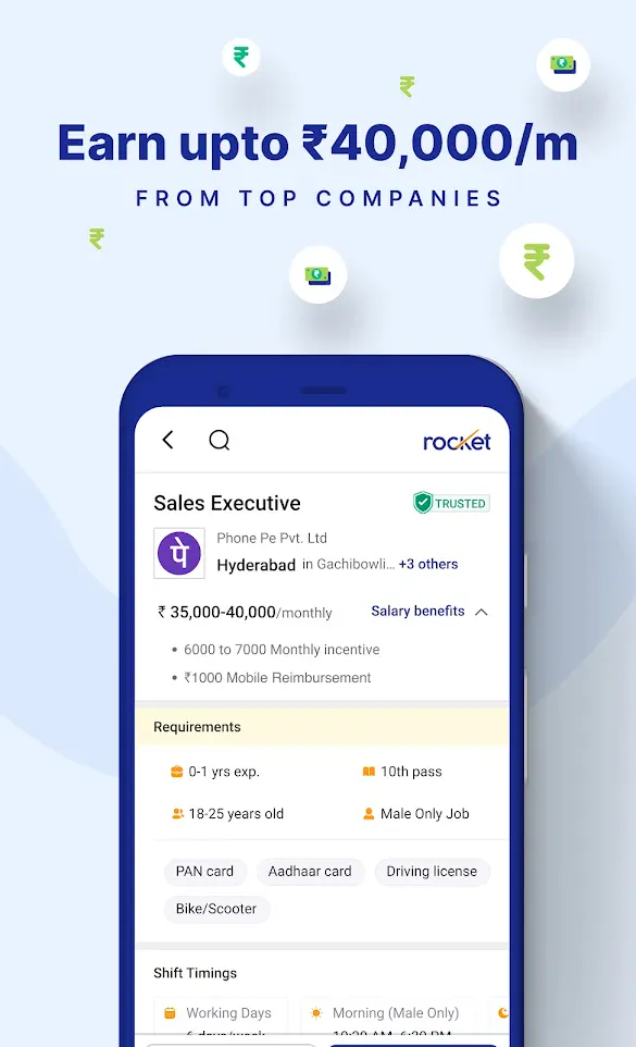 Rocket Job Search App in India | Indus Appstore | Screenshot