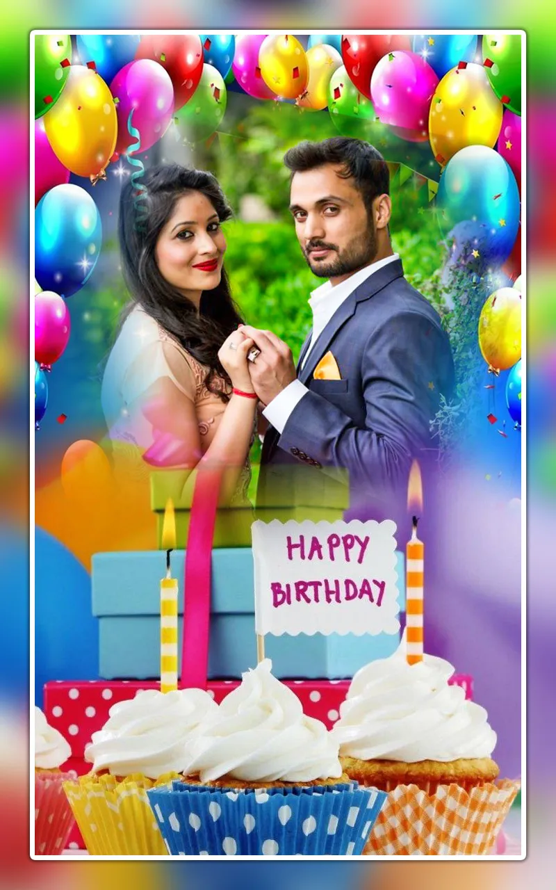 Name photo birthday cake frame | Indus Appstore | Screenshot